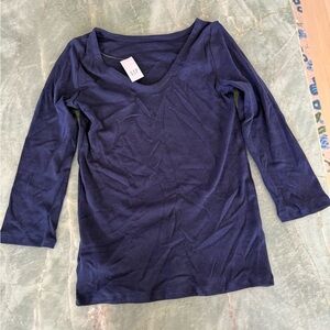 GAP Women's Navy Blue Favorite Tee Top Size S NWT